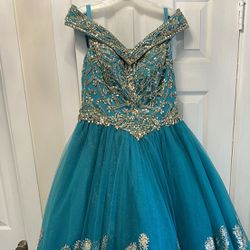 Jade Colored Ball Gown/quinceanera Dress 