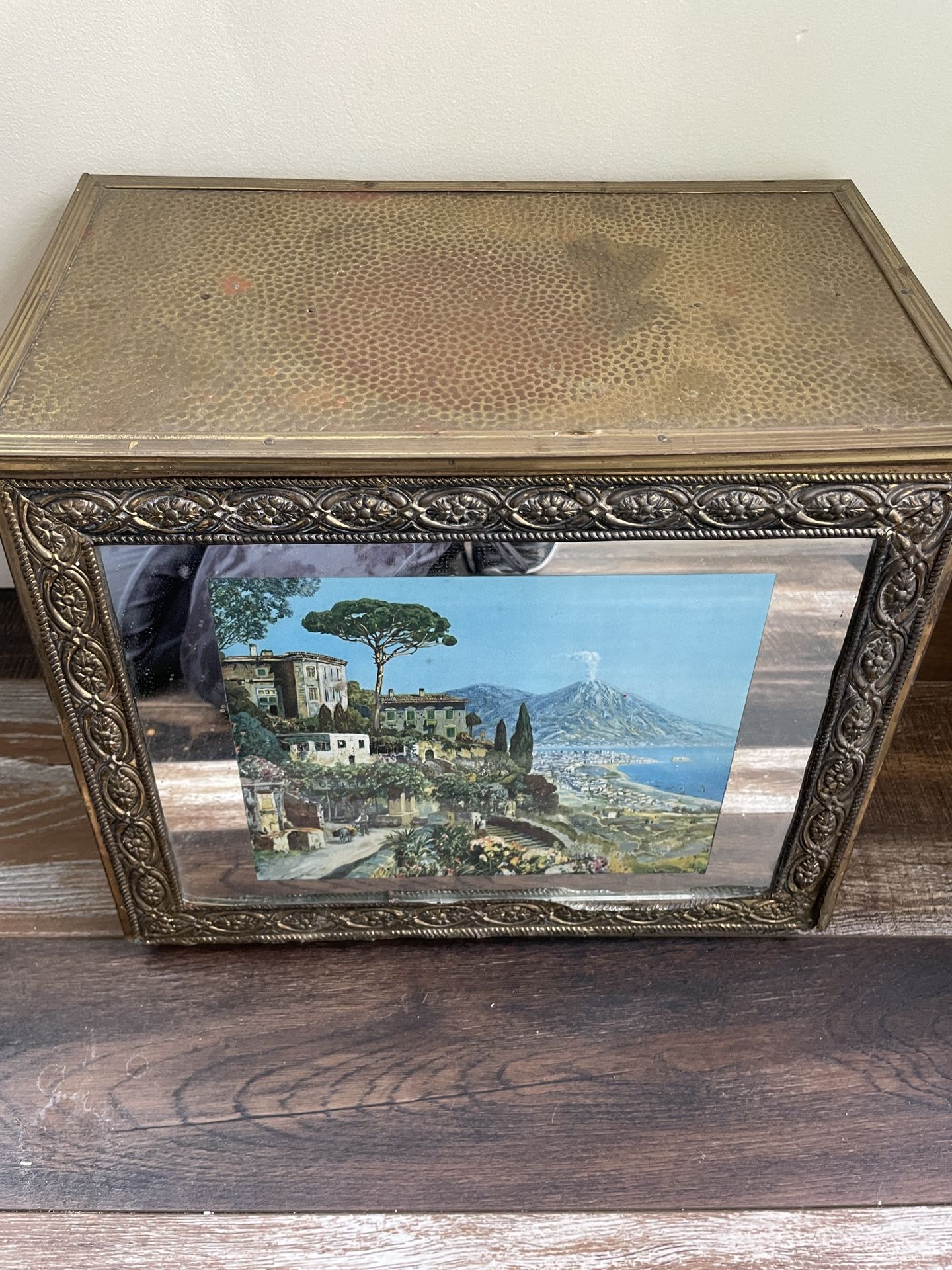 Antique Brass Coal Box Scotland