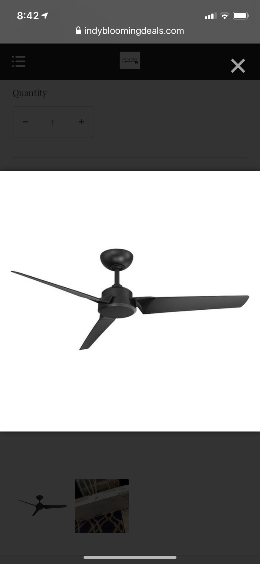 Modern Forms 62” Roboto 3-Blade Outdoor LED Smart Fan – Matte Black