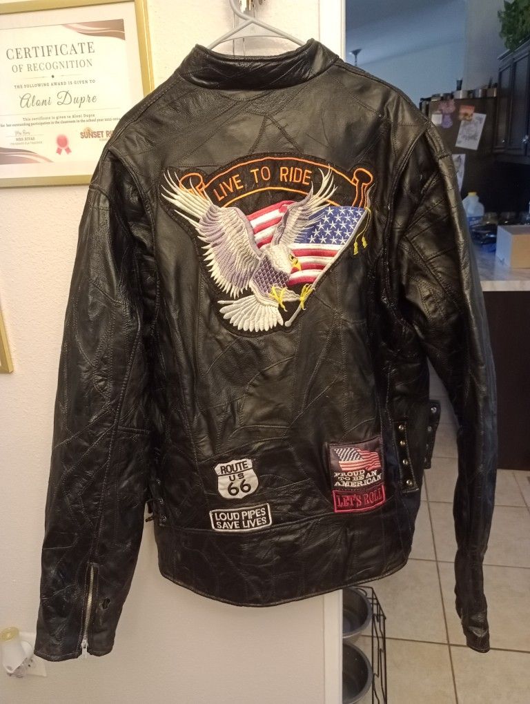 4X Biker Buffalo Leather Jacket