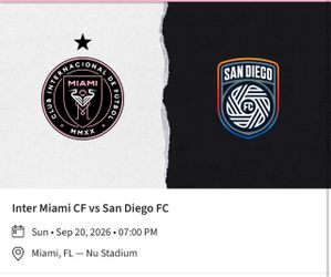 (2) Inter Miami Tickets