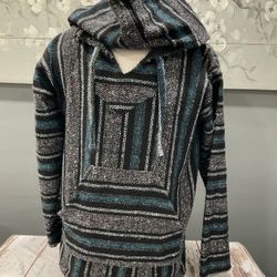 VINTAGE WOMENS BAJA PONCHO HOODIE