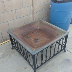 Square metal fire pit