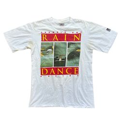 Vintage 90s Ayrton Senna F1 Racing Rain Dance Shirt Marlboro Racing Size Large