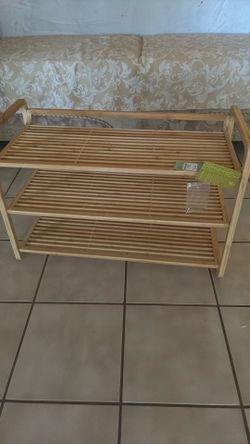 Bamboo shoe rack