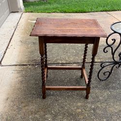 Antique  Solid Oak Barley Twist Table 