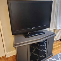 Gray Corner Tv Stand / Media Center