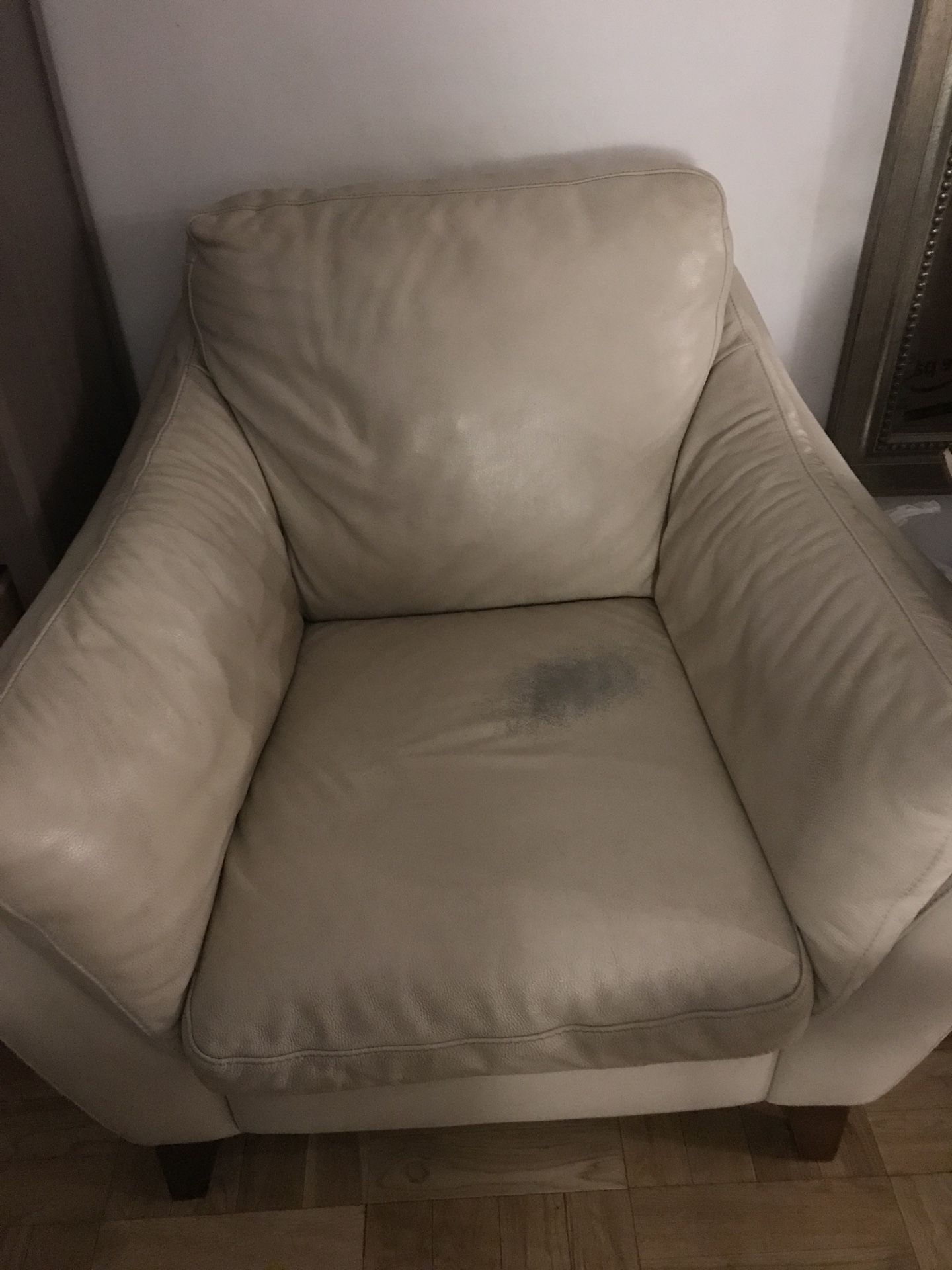 Free chair that needs some repair on the seat.