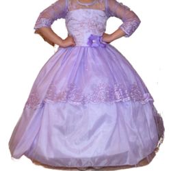 Purple Sparkle Little Girls Quinceañera Dress