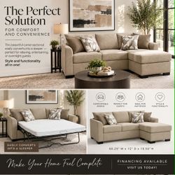 Comfortable Sectional with BED
