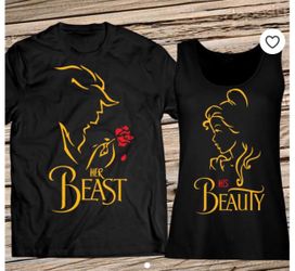Beauty and the beast birthday shirts personalized/Playeras/camisas de la bella y la bestia para cumpleaños Personalizadas