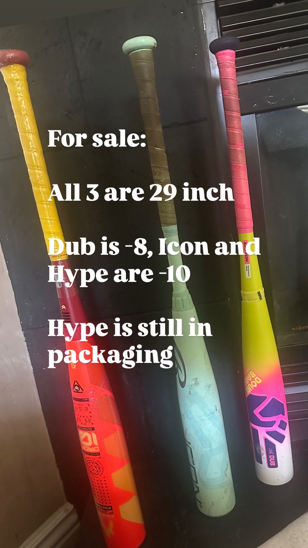 29 inch bats