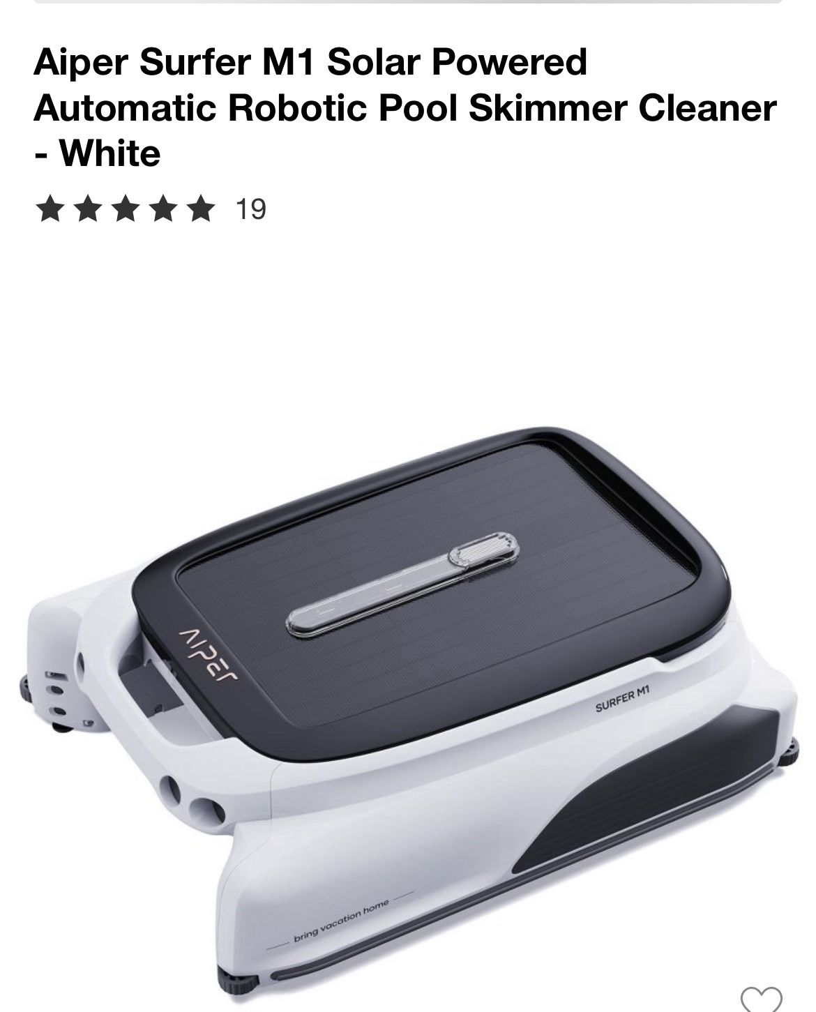 Aiper Surfer M1 Solar Powered Robotic Pool Skimmer