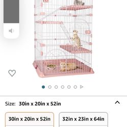Tier 52 Inch Large Cat Cage Crate Outdoor,Cat Kennel Playpen with 3 Shelves and Ramp Ladders