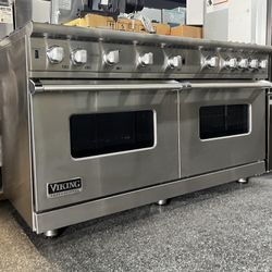 Viking Professional Double Oven All Gas Range Used 60”