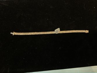 14KT moissanite diamond  tennis bracelet 43092-1