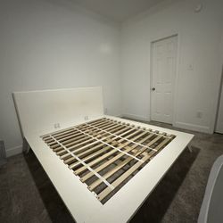 West Elm Queen Platform Bed – Mid-Century Modern ($600 OBO)