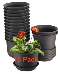 15 Pots w/15 Saucers -6inch