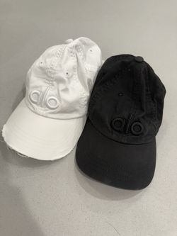 A  L  O  Hat Black And White Used