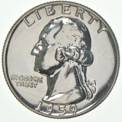 1959 Proof Washington Quarter 90% Silver