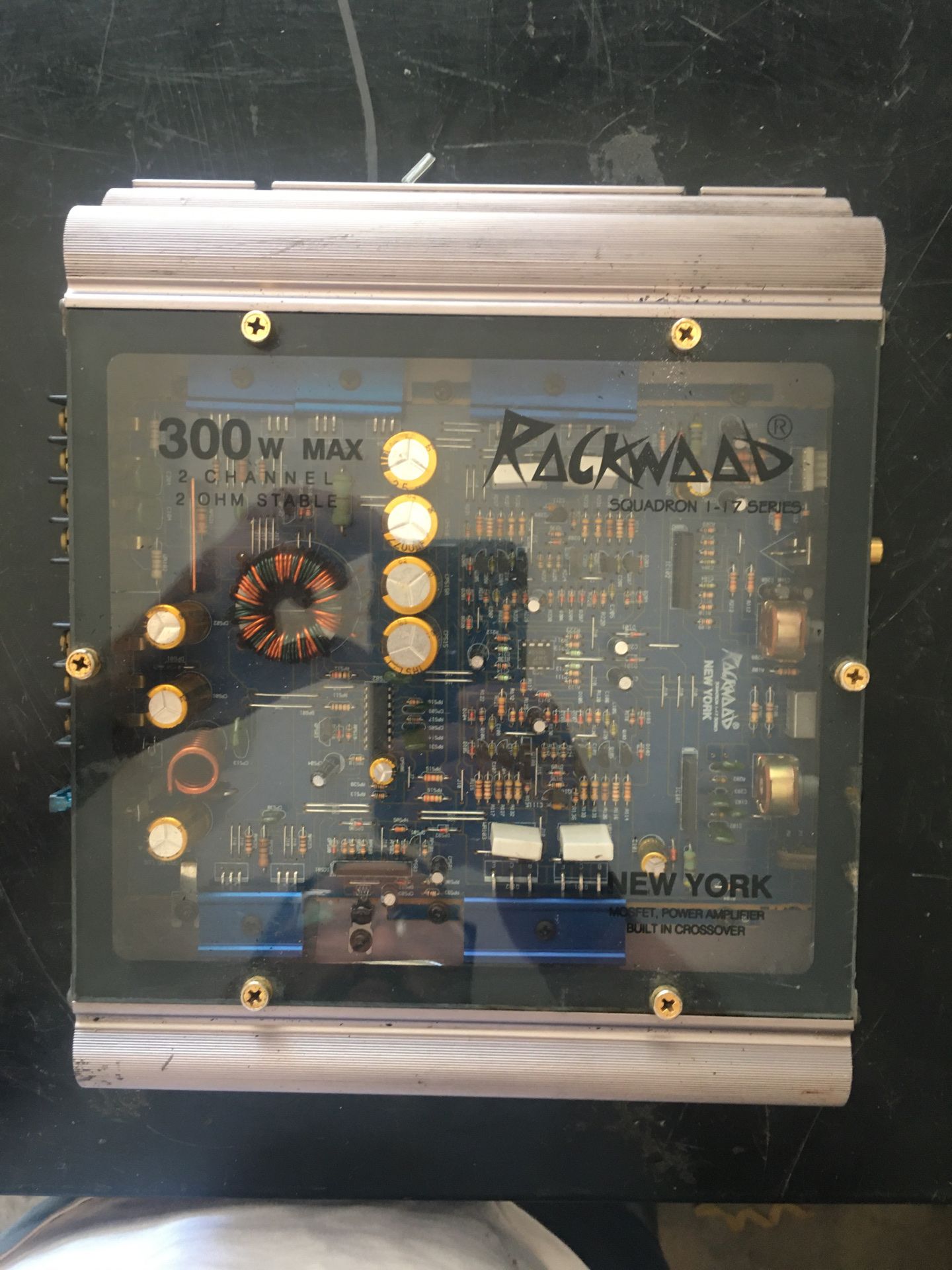 Bass amp rock wood