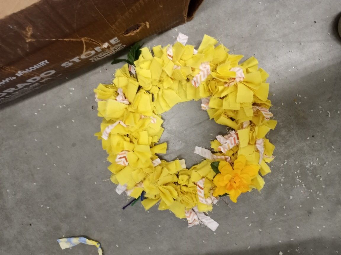 Beautiful Yellow Themed Medium Handmade Wreath