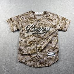 San Diego Padres Majestic Jersey Youth Boys Small 8 Camo Baseball MLB USA #3B