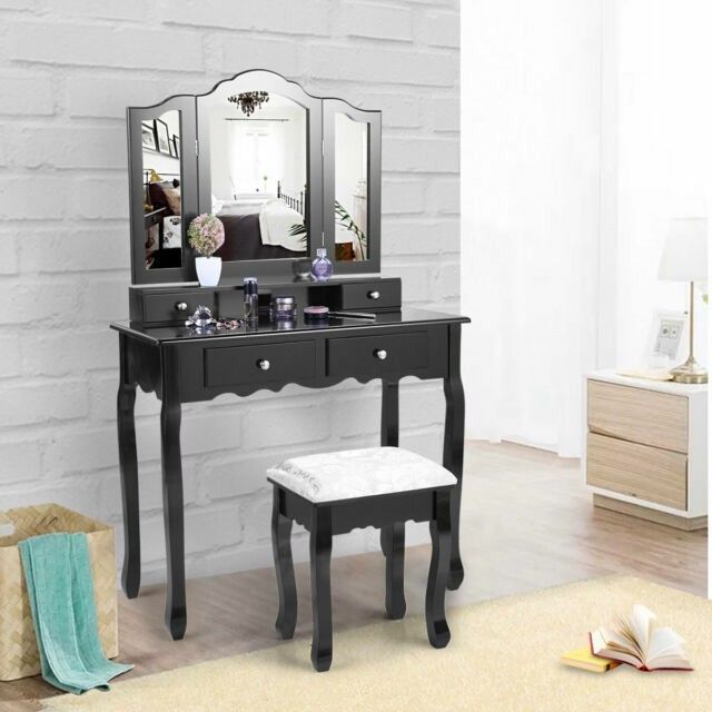 Makeup Vanity Set with Custom Chair