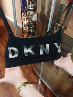 2 DKNY Black Sports Bras sz M