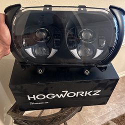 Harley Road Glide Yr 15-23. HogWorkz Duel LED Head Light. 