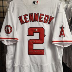 Angels Adam Kennedy Signed, Inscribed, Beckett-Certified Jersey 