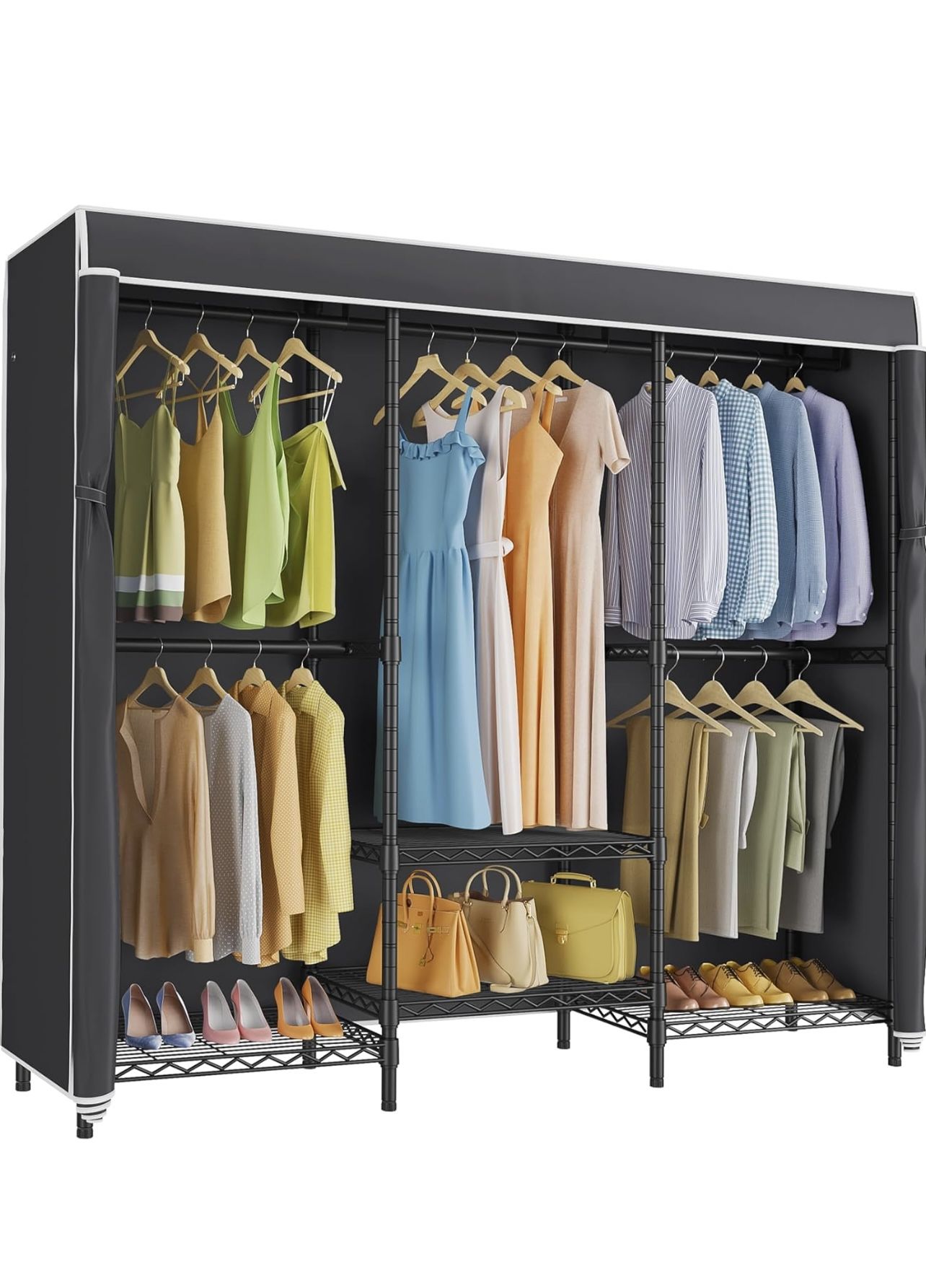 Closet Rack With Cover