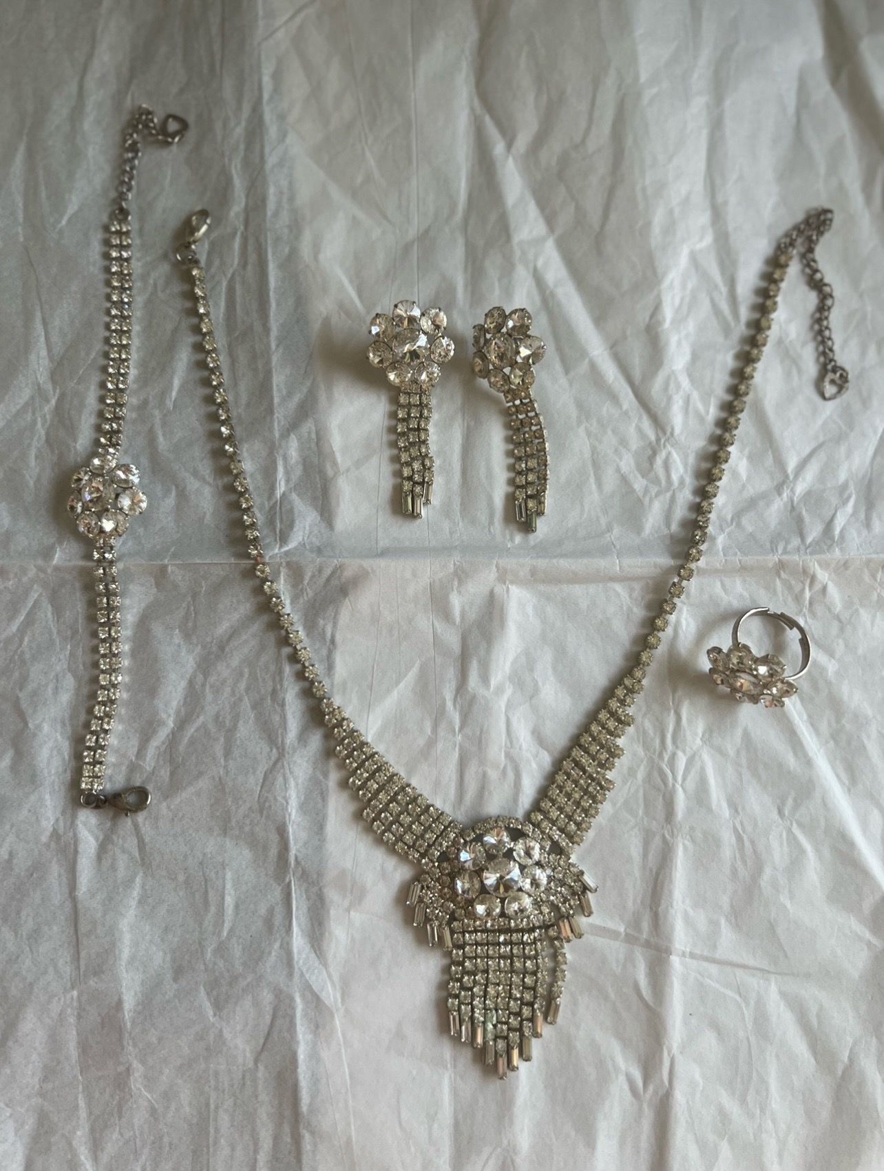 4 Pieces Wedding Jewelry Set
