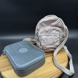 Kipling TWO City Pack Mini Backpack pen case Metallic Water Resistant Adjustable