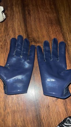 Navy Blue Football Receiver Gloves