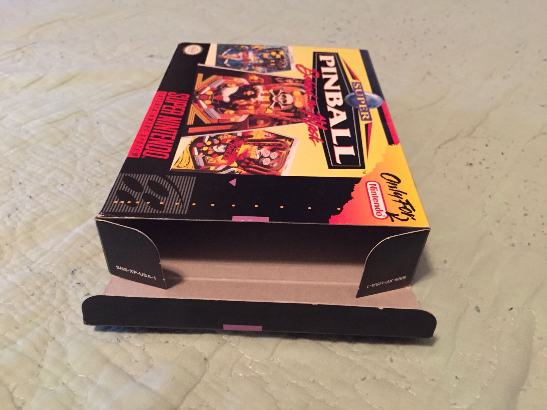 SNES Super Pinball Behind the Mask CIB