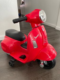 Huffy 6V Vespa  Ride-On Electric Scooter for Toddlers, Red