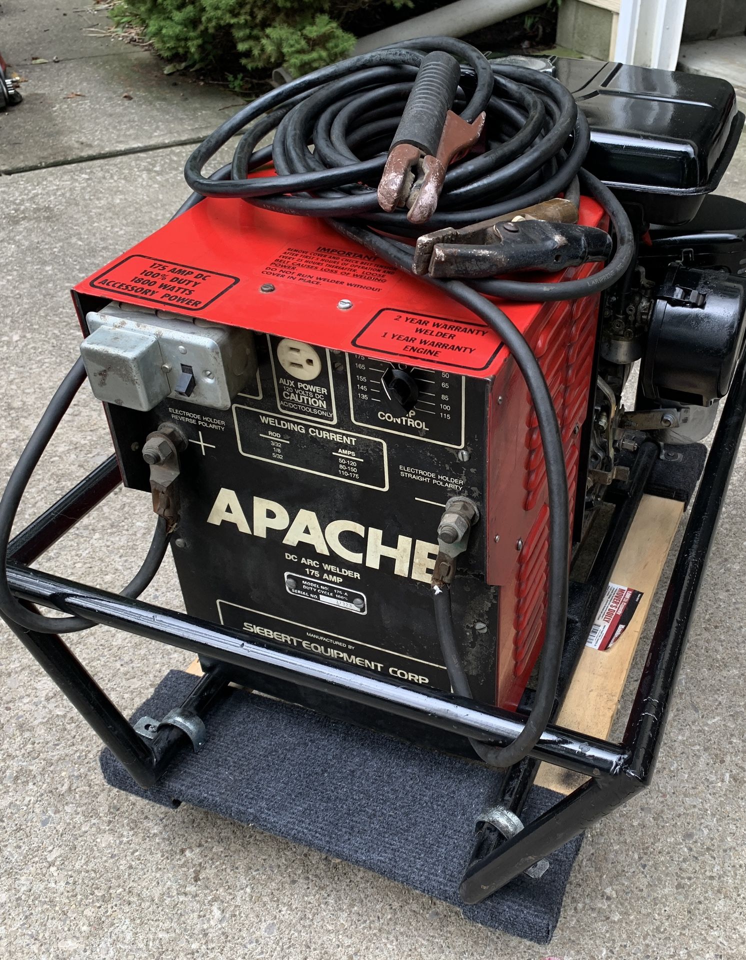 🪫 Apache 175amp DC Gasoline Arc Welder Like New