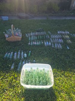 122 old soda bottles