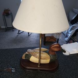 Hand Carved Duck Lamp