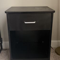 Sturdy Black Nightstand 