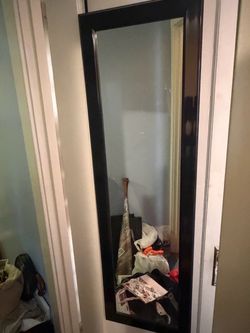Full Length Door Mirror Black Frame