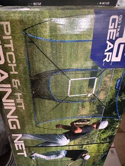 Pitch and hit training net set  Box is damaged