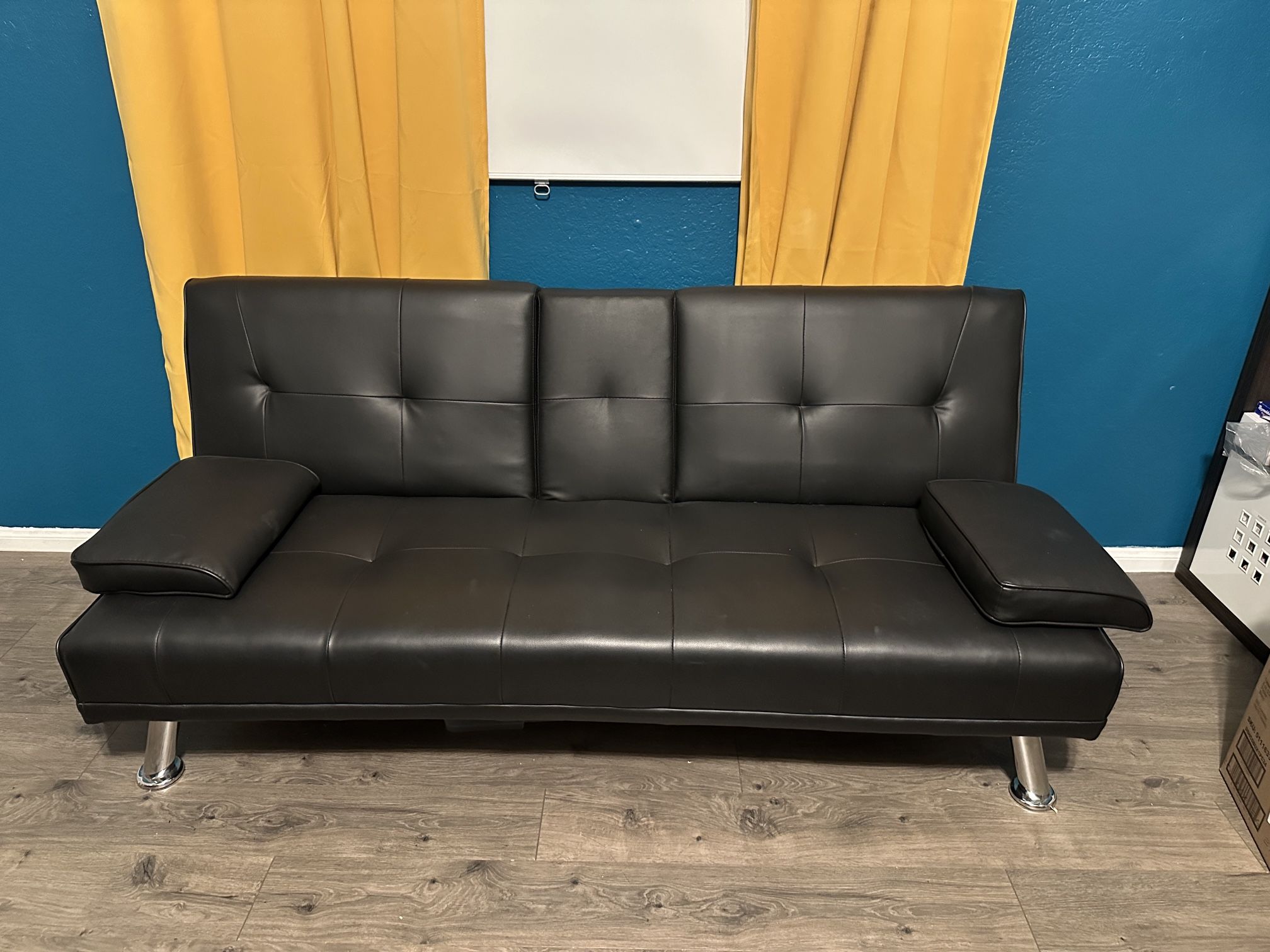 Renwick LuxuryGoods Modern Faux Leather Futon