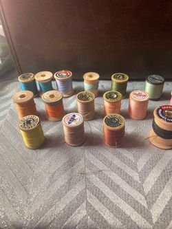 Vintage Wooden sewing Thread  Mixed Lot