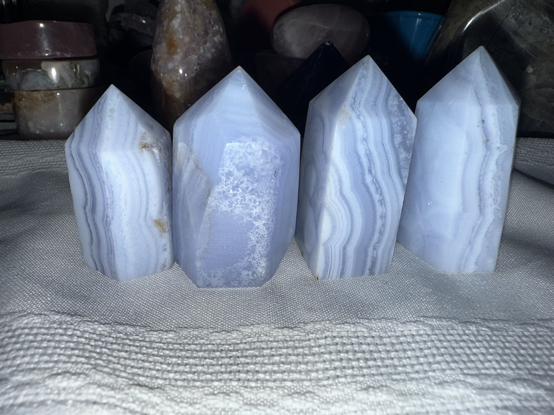 Blue Lace agate Towers