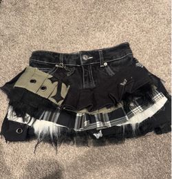 Custom denim skirt y2k / vintage