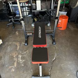 Fitness Equipment OPPSDECOR Adjustable Weight Bench Set With Squat