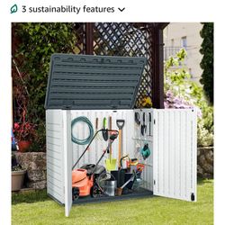 Garden Storage. 60”w  x 36”d x 40”h. 