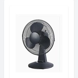 Utilitech 12-in 3-Speed Indoor Black Desk Fan